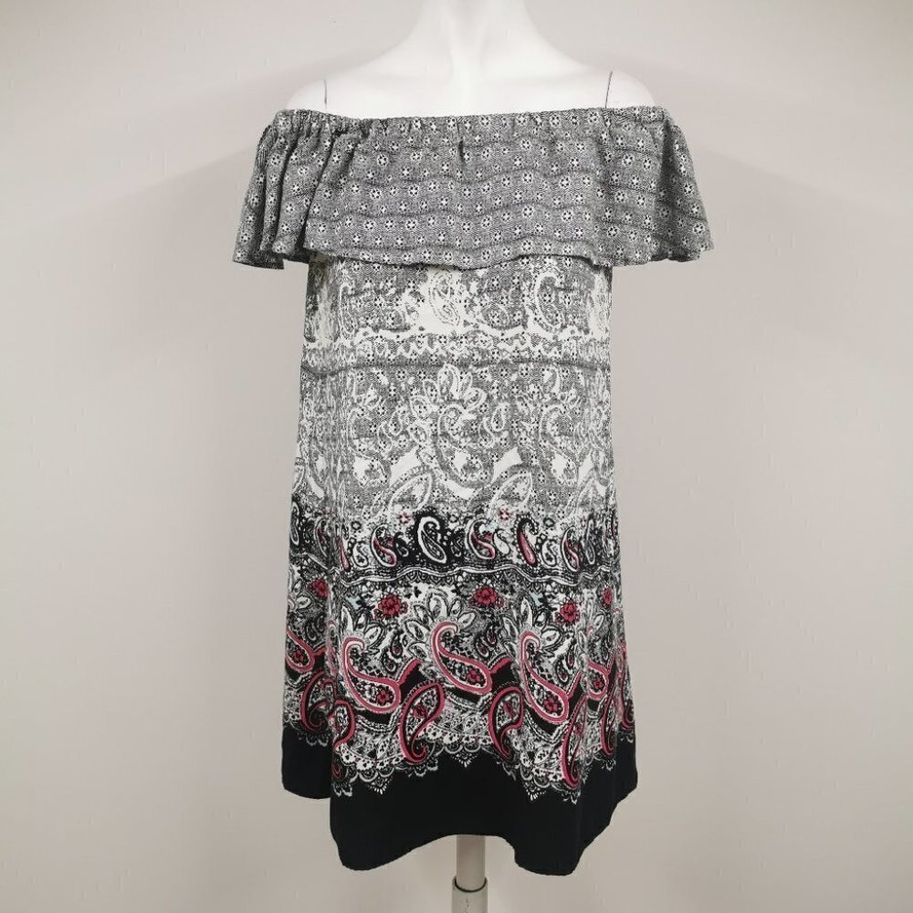 Ricki's Paisley Off Shoulder Dress